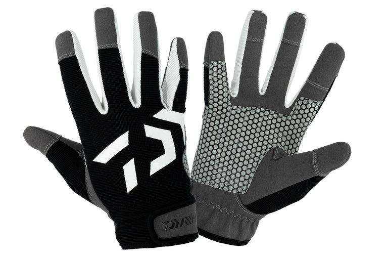 Daiwa Offshore Fishing Gloves Black UV Protection Heavy Duty