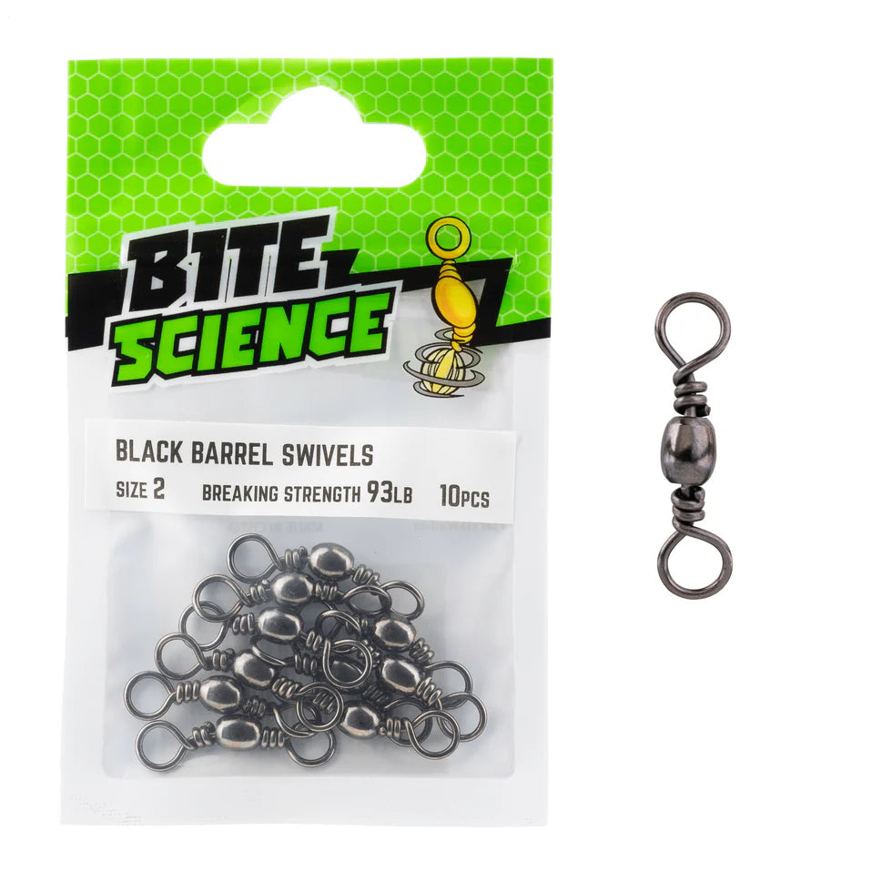 Bite Science Black Barrel Swivels