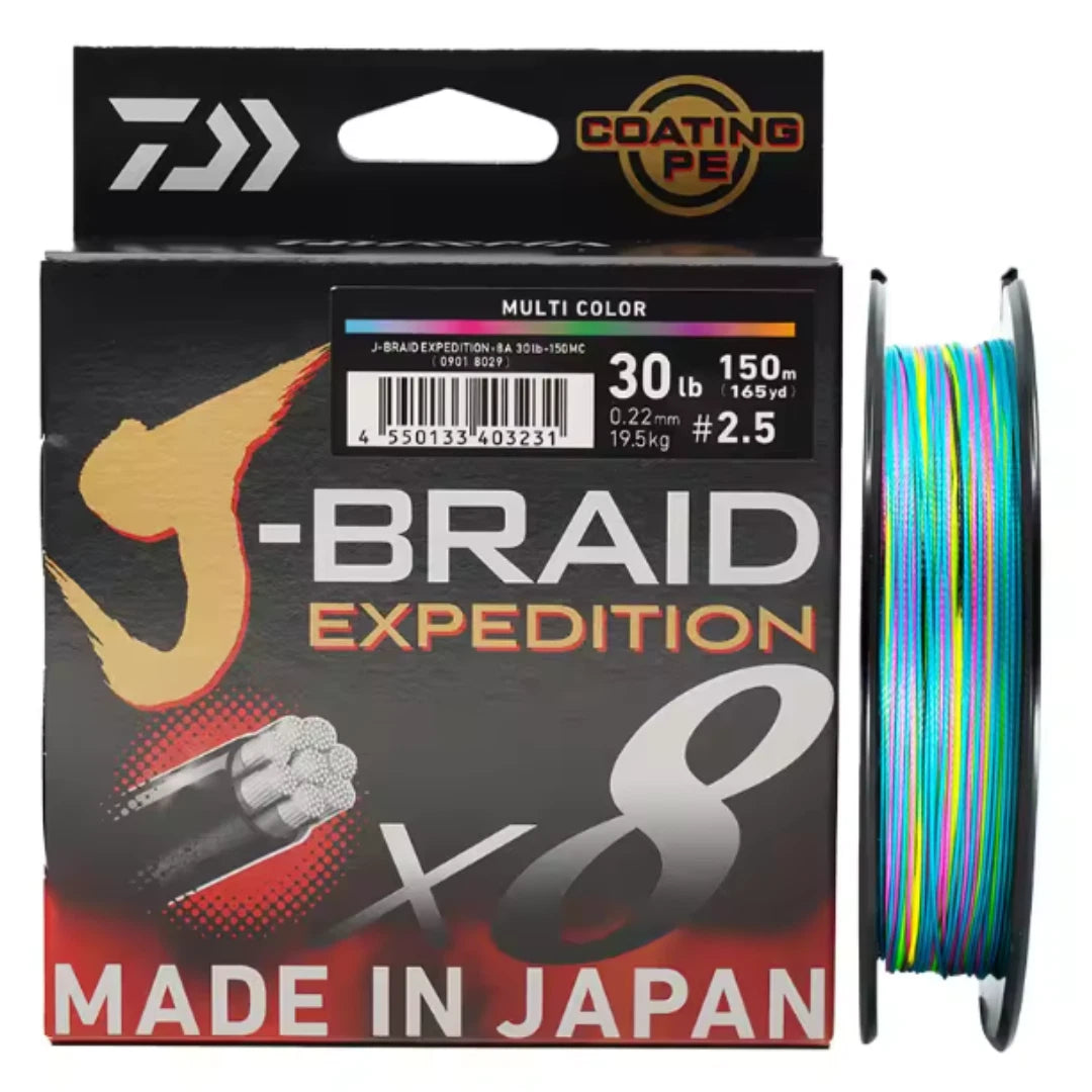 Daiwa J-Braid Expedition X8 Braid Line 300m Multi