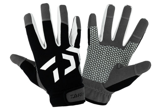 Daiwa Offshore Fishing Gloves Black UV Protection Heavy Duty