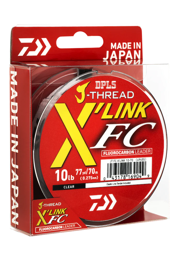 Daiwa J-Thread FC X-Link Fluorocarbon Leader Line 70m Clear
