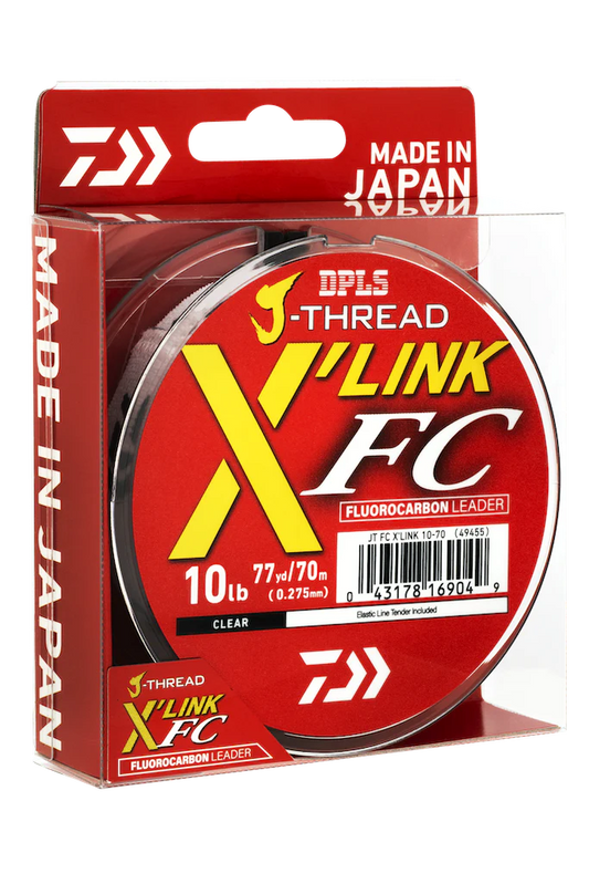Daiwa J-Thread FC X-Link Fluorocarbon Leader Line 70m Clear