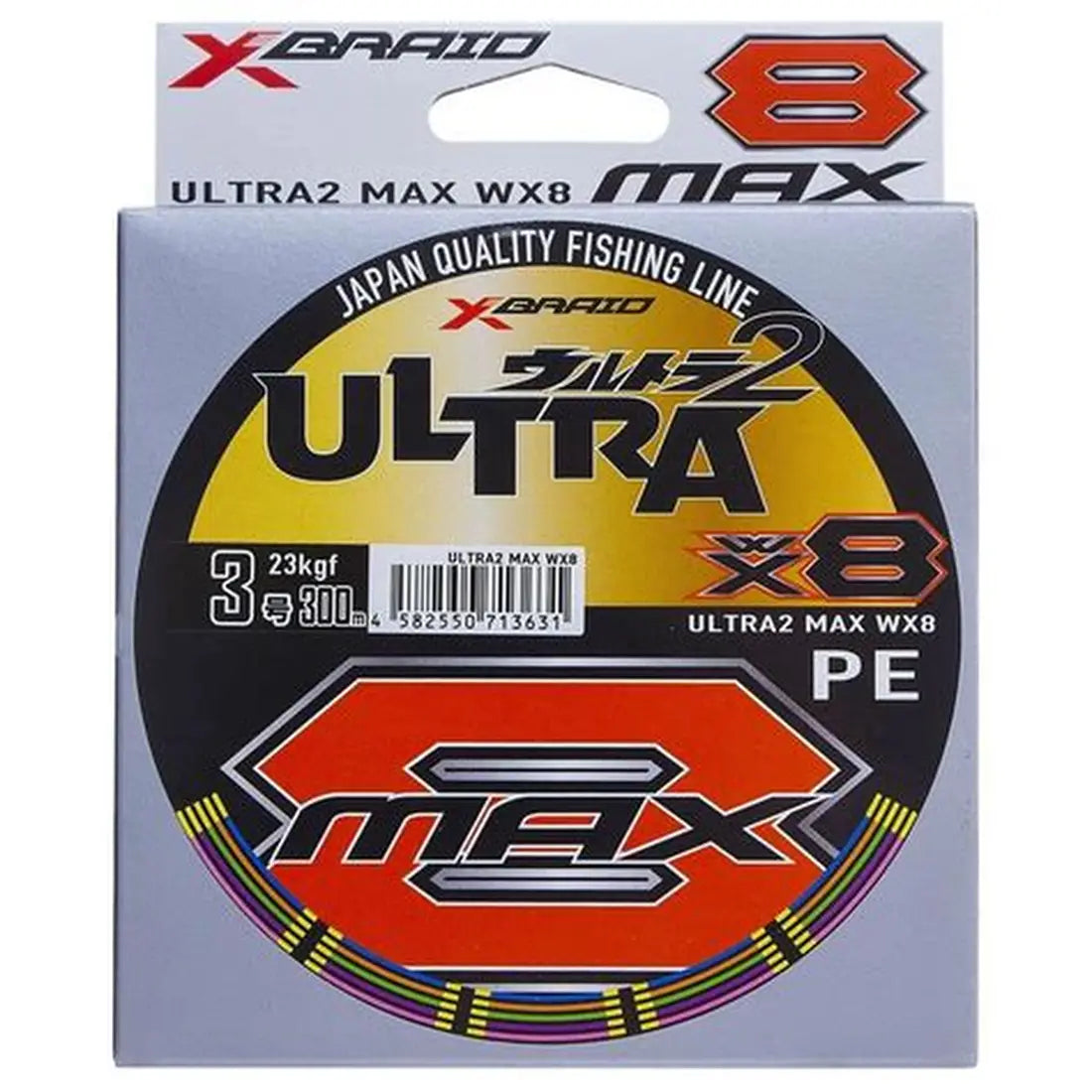 X-Braid Ultra2 Max Wx8 Multi-Colour Braid 300m