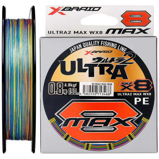 X-Braid Ultra2 Max Wx8 Multi-Colour Braid 150m