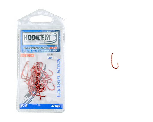 Hook'em Baitholder Hook Red - Prepacked