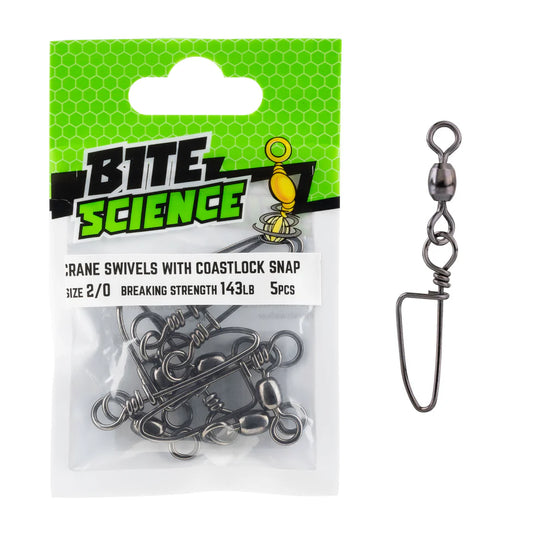 Bite Science Crane Swivels with Coastlock Snap